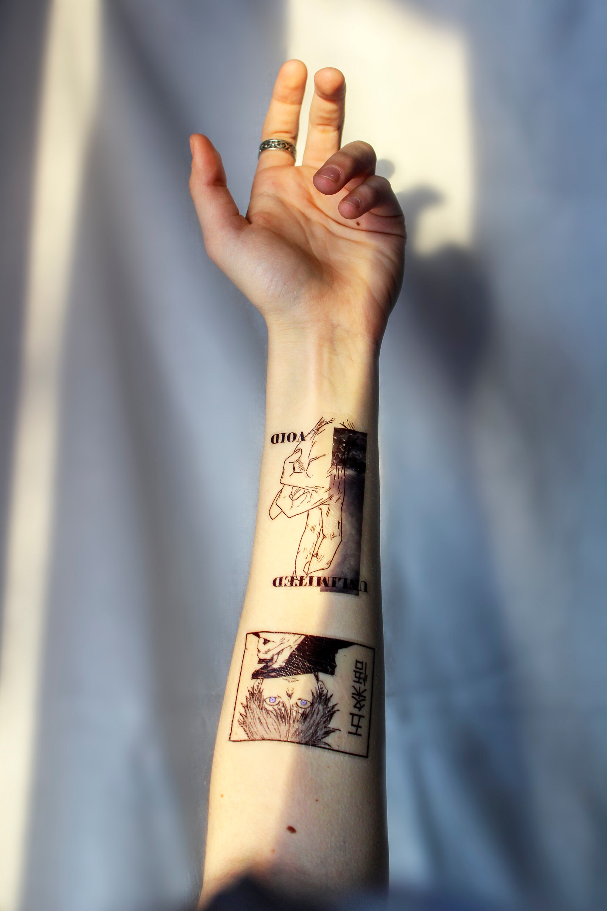 Gojo satoru fake tattoo Jujutsu kaisen anime manga jjk merch | Etsy