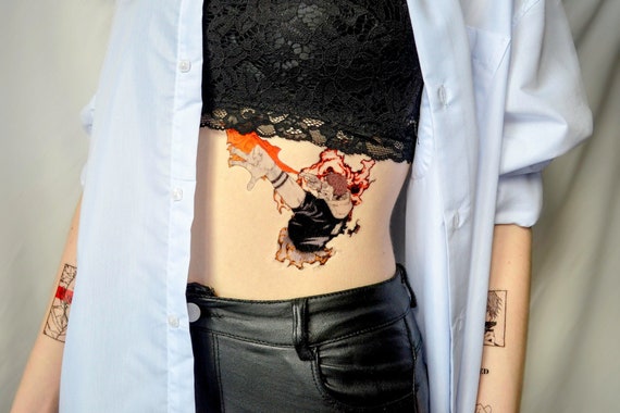 Sukuna Ryomen Fake Tattoo Jujutsu Kaisen Anime Cartoon Manga Etsy