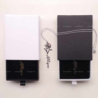 FOCALOOK Collana Con Ciondolo Fiore Della Nascita 12 Mesi - Argento 925 Antico, Placcato Oro O Oro Rosa - Regalo Personalizzato