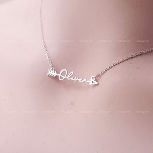 Arrow Necklace with Name, Personalized Name Arrow Necklace, Archer Necklace, 925 Sterling Silver Necklace, Silver, Gold, Rose Gold, N2023