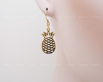 Pineapple Earrings, Raspberry Earrings, Fruit Earrings, Gift for Her, 925 Sterling Silver Earrings, Silver, Gold, Rose Gold, E1020