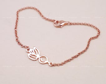 Turnip Vegetable Bracelet, Eggplant, Mushroom, Pea, Pumpkin, 925 Sterling Silver Bracelet, Silver, Gold, Rose Gold, Rolo Chain, B1014