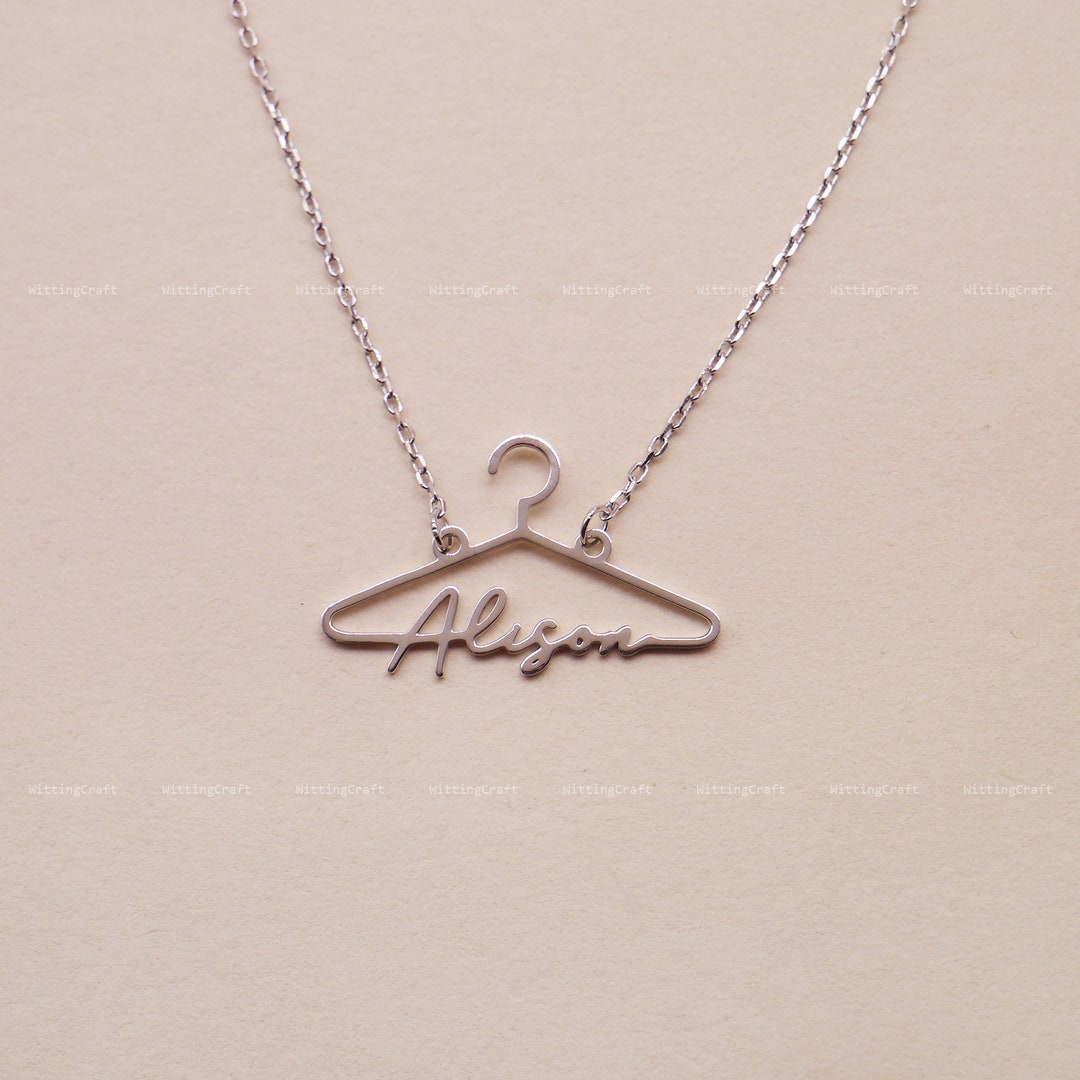 Coat Hanger Necklace With Name Feminist Necklace Abortion Etsy