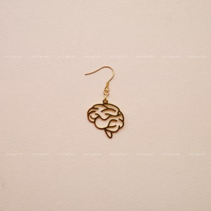 Brain Earrings, Brain Jewelry, More Human Organ Earrings, 925 Sterling Silver Earrings, Silver, Gold, Rose Gold, E1006