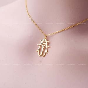 Cicada Necklace, Summer, Minimalist Animal and Insect Necklace, 925 Sterling Silver Necklace, Silver, Gold, Rose Gold, N1002