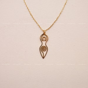 Spiral Goddess Necklace, Divine Feminine, Spirituality, Faith, New Mom Gift, 925 Sterling Silver Necklace, Silver, Gold, Rose Gold, N1030