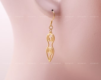 Spiral Goddess Earrings, Divine Feminine, Spirituality, Faith, New Mom Gift, 925 Sterling Silver Earrings, Silver, Gold, Rose Gold, E1005