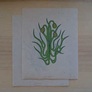 Alien Lily Linocut Print