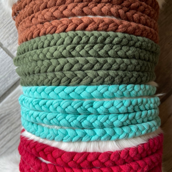Infant headband braided - solid colors