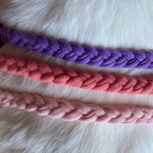 Infant headband braided -  SPRING solid colors