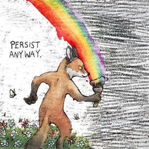 Persist Anyway - Stampa artistica per la raccolta fondi LGBT TENI del mese dell'orgoglio Fox