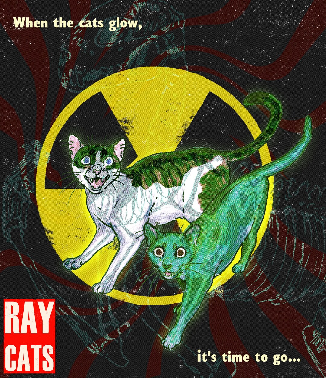 Ray Cats Art Print - Etsy