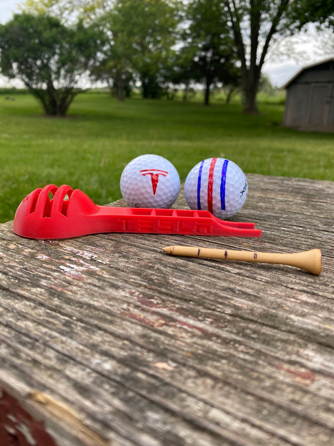 Golf Spoontesla5in1golf Multi Toolcustom Ball Marker Stenciltriple