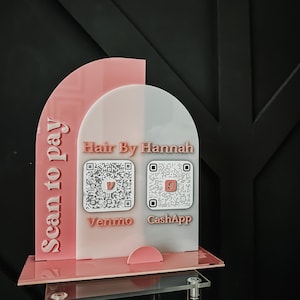 Scan to pay QR Code - Schild & Visitenkartenhalter