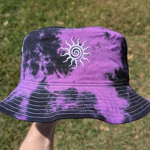 SUN Tie Dye Bucket Hat - Psychedelic Trippy Rave Accessories Festival Outfit Sun Hat - Rave Outfit Acid Music Festival Hat Straight Trippin