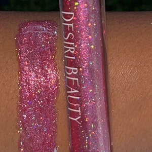 Holo Lipgloss, Luxury Lipgloss, Glitter Lippie, Gift for her, Pink Lipgloss