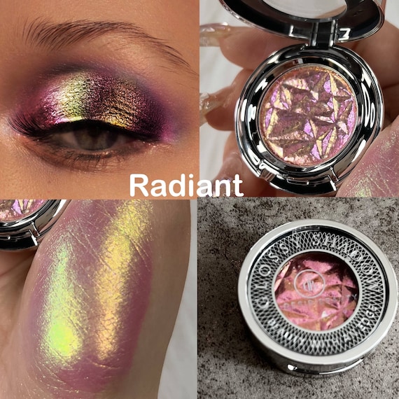 Multi-Chrome Eyeshadow Pigments Long Lasting Chameleon Glitter Liquid Eye  Shadow