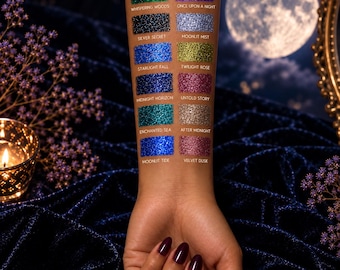 Tales by Moonlight 12 Shade Shimmer & Glitter Eyeshadow Palette | Sparkling Multicolour Eye Makeup