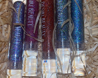 Błyszczyk do ust Holo Glitter Lipgloss: Wegański zestaw luksusowych szminek