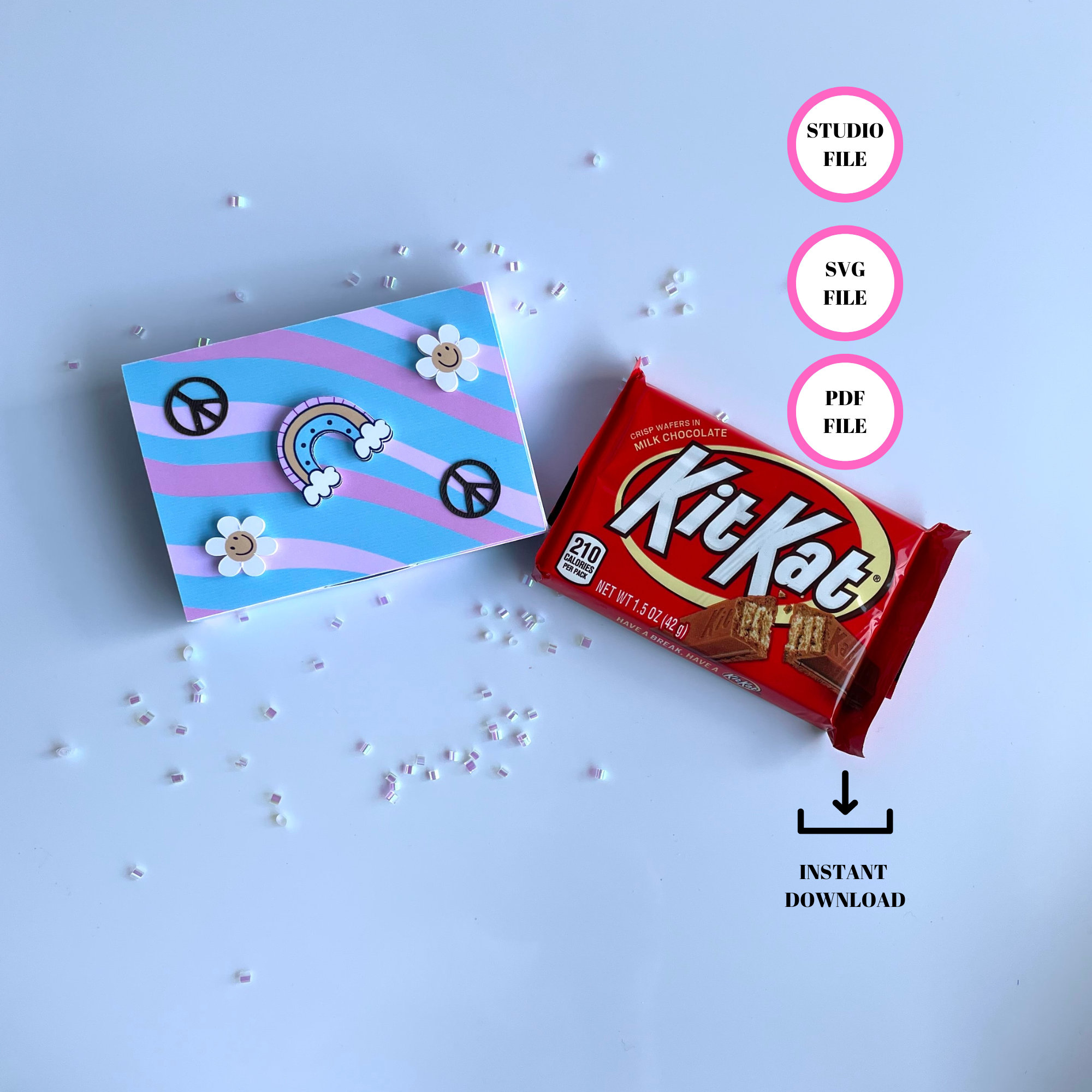 Kitkat Box Template, Kitkat 1.5 Oz Box Template, Kitkat Box for Cricut