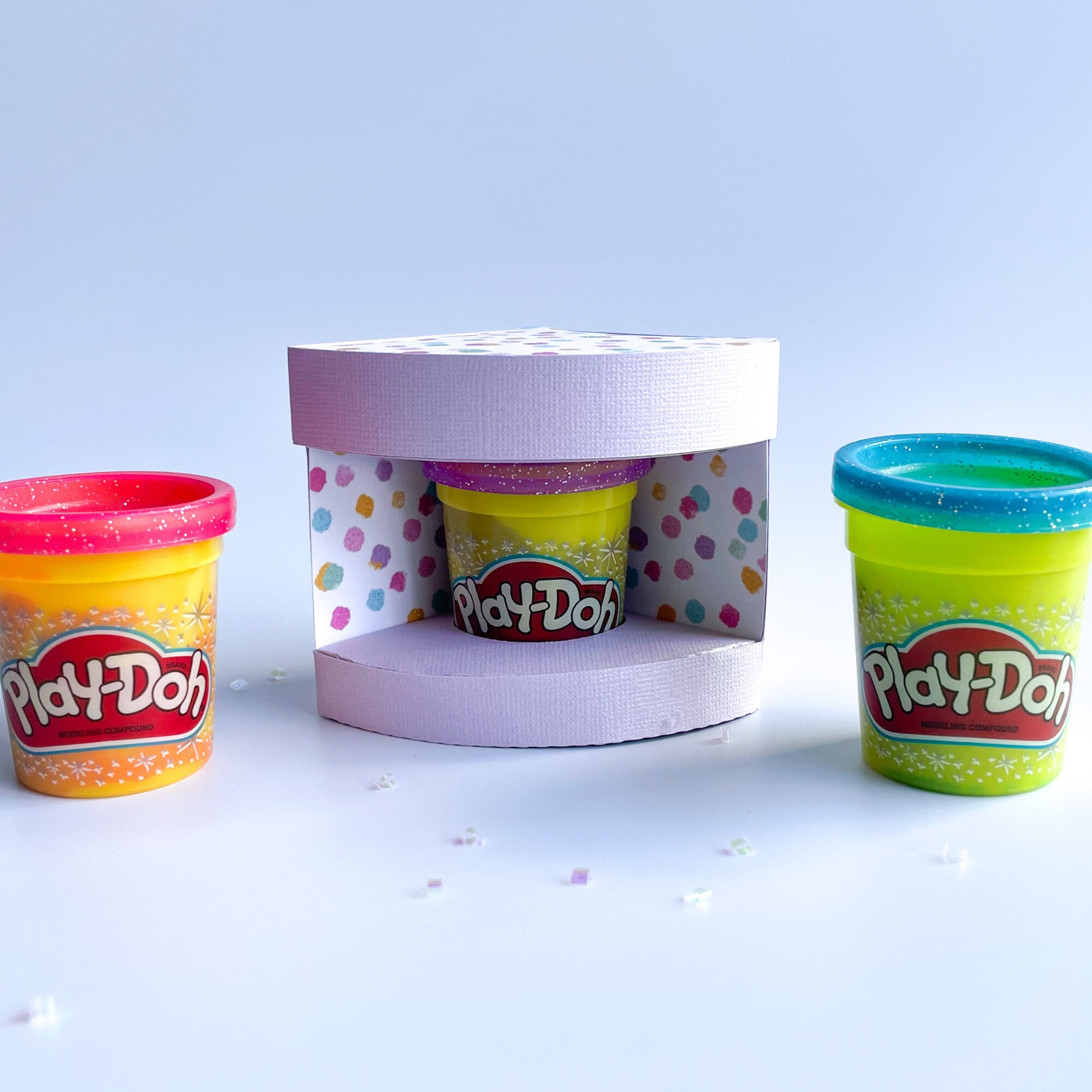 Playdoh Box Template, SVG Box Template, Playdoh Favor Box 2oz, Gift