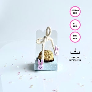Modelo de caixa de chocolate e avelã, suporte de chocolate Sigle, modelo de caixa de chocolate, arquivo de corte para Cricut e Silhouette, download instantâneo