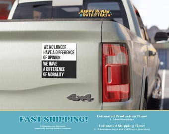 Meinungsverschiedenheit Moralität Auto MAGNET, Linkslehner Mensch Frauenrechte Demokratisch Anti Trump MAGA Faschistisch Oligarchie Ficken Trump