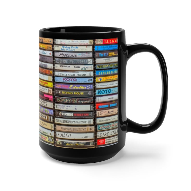 Vintage Cassette Tape Coffee Mug, Gift for Music Lover, Gift for