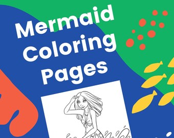 Zeemeermin afdrukbare kleurplaten, kleurplaten voor kinderactiviteiten