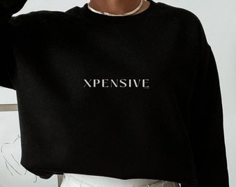 Expensive sweatshirt, luxury sweater aesthetic Sweatshirt, minimalist crewneck, luxury Crewneck, Trend Sweatshirt, oversize simple t-shirt