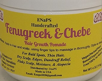 Fenugreek & Chebe Hair Grease great for restoring hair follicles, great for thin hair and individuals with alopecia, no edges, dandruff