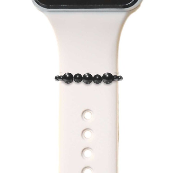 Shungite Smart Watch Band Charm Loop Decor | Apple iWatch Galaxy Smartwatch Unisex | 5G EMF Protector | Unisex Men Women | Graduation Gift