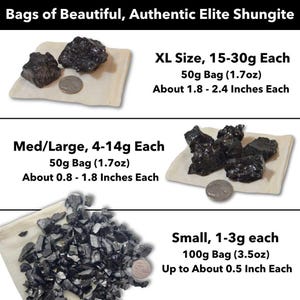 Elite Noble Raw Shungite Rocks Gemstones | Water Purification Cleansing Detox | Meditation Energy Healing Cleansing High Vibration Stones
