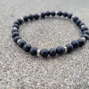 Shungite Crystal Stretch Protection Bracelet | Smaller 6mm Authentic Gemstone Bead | Teens Women | 5G EMF Protector | Gift Ideas for Women