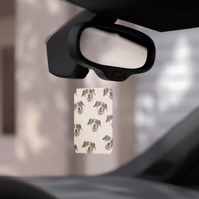 Custom Dog Face Car Air Freshener Ornament, Custom Pet Photo Gift