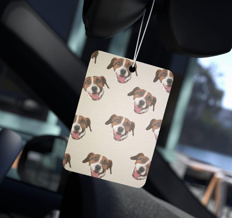 Custom Dog Face Car Air Freshener Ornament, Custom Pet Photo Gift