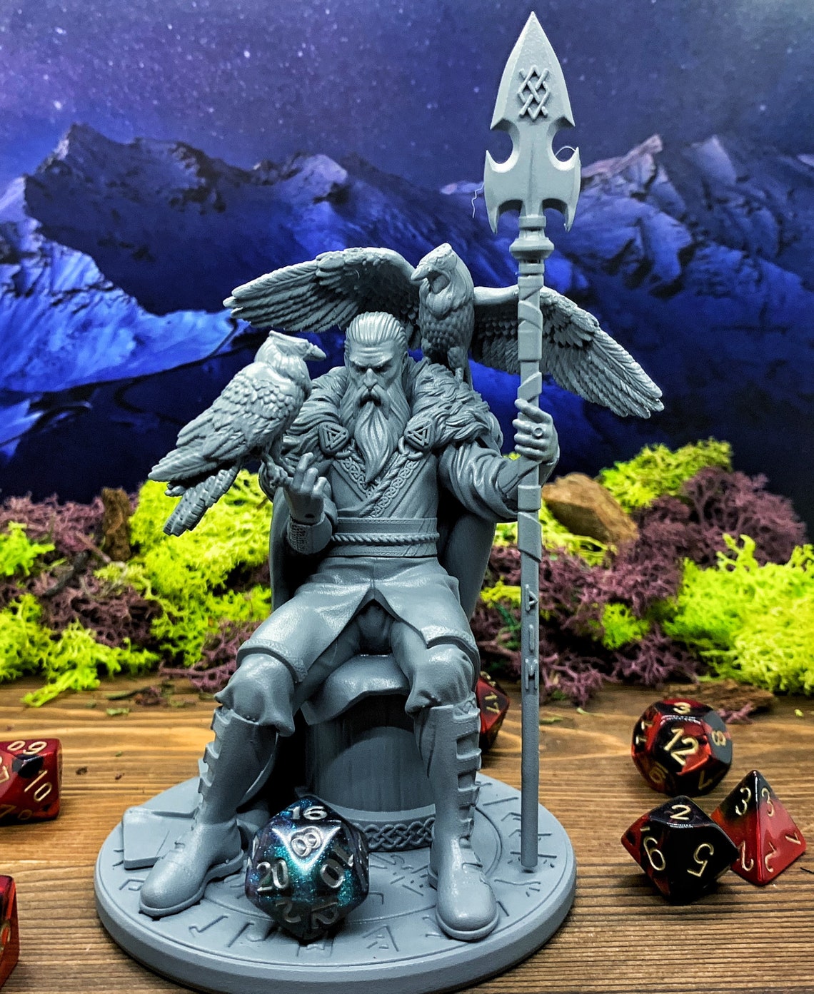 Odin Figure Norse Mythology Statue Etsy