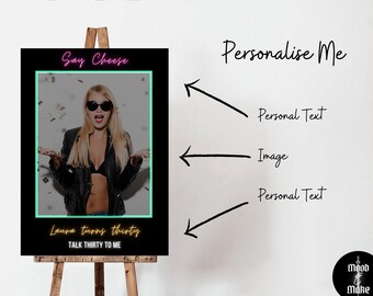 Instant Download: Neon Customizable Digital Templates for Birthday Party and Special Occasions