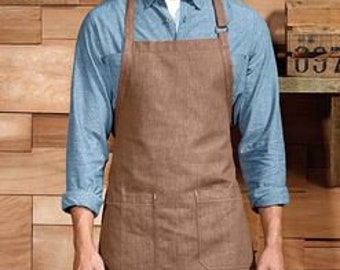 Premier Fairtrade Certified 100% Organic Cotton Denim Bib Apron.