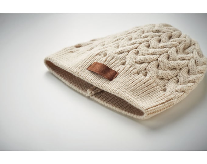 Recycled  Cable knit Beanie Hat