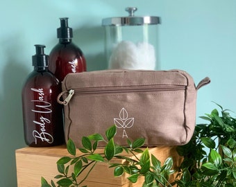 Initial Hemp cosmetic bag