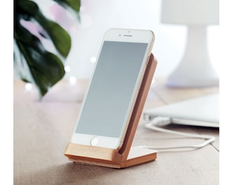 Bamboo Wireless charging phone stand