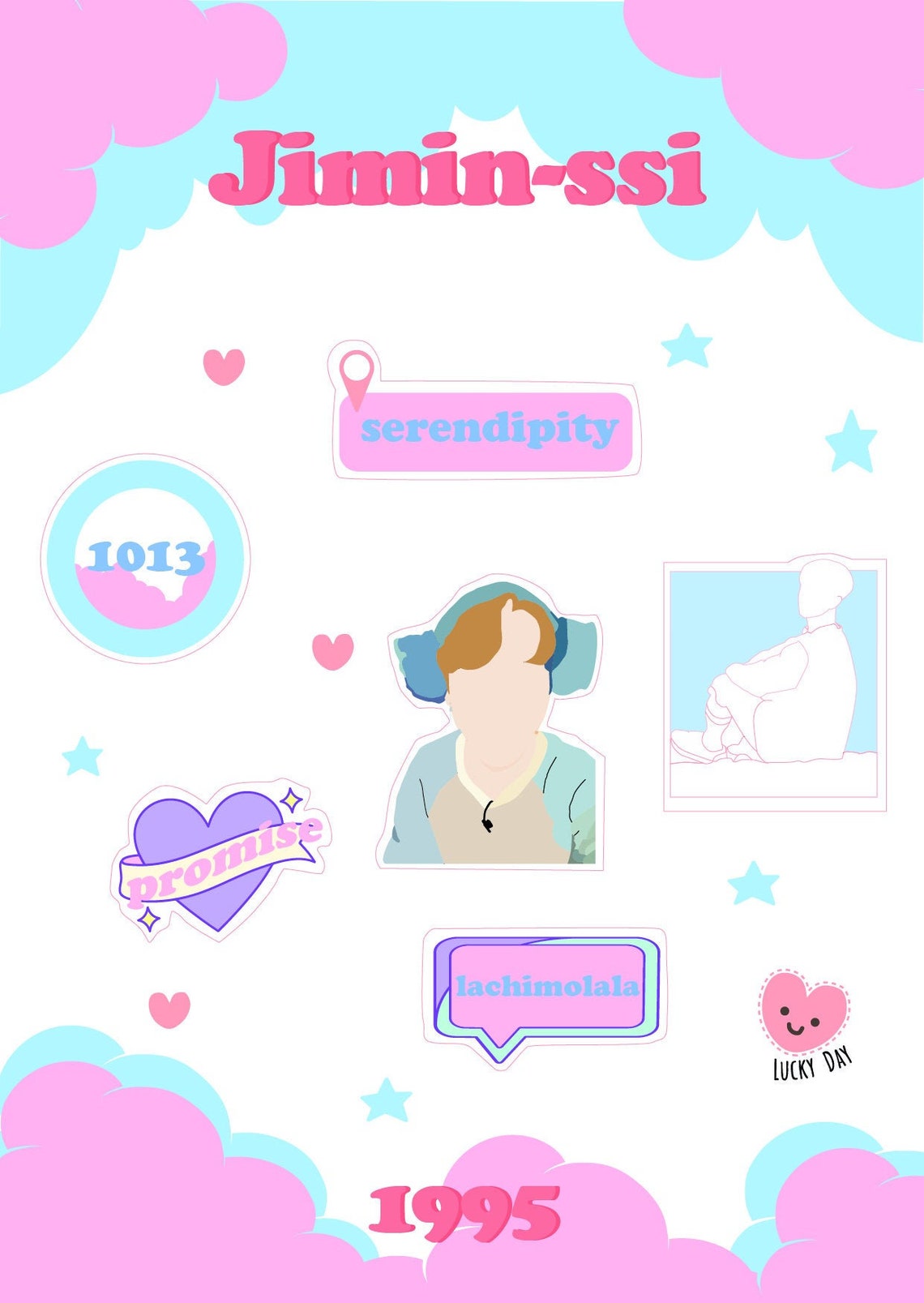 Digital Download I Jimin Sticker lineart I BTS I Printable | Etsy