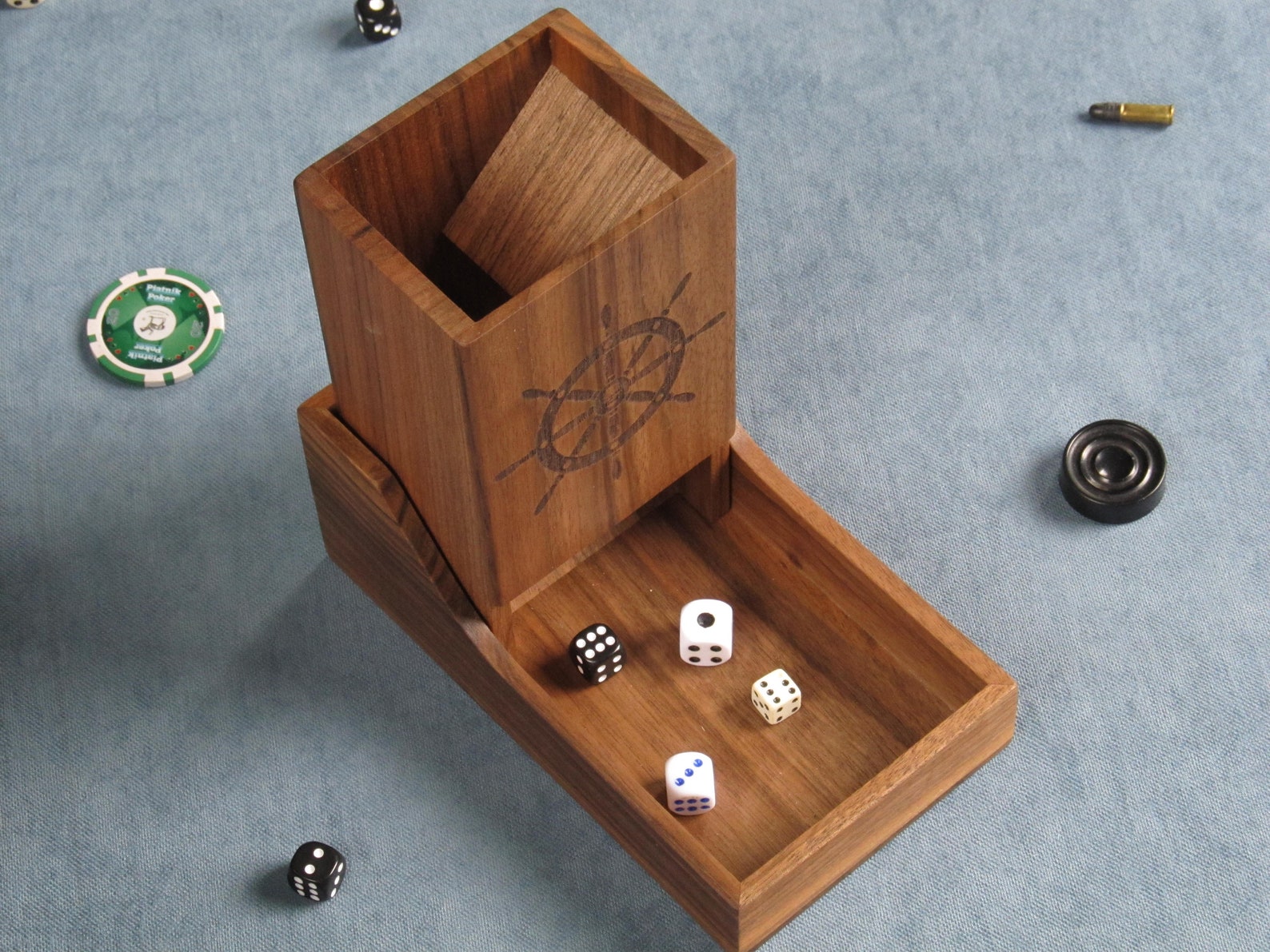 Dnd dice tower for tabletop gaming 100 handmade wooden tower Etsy