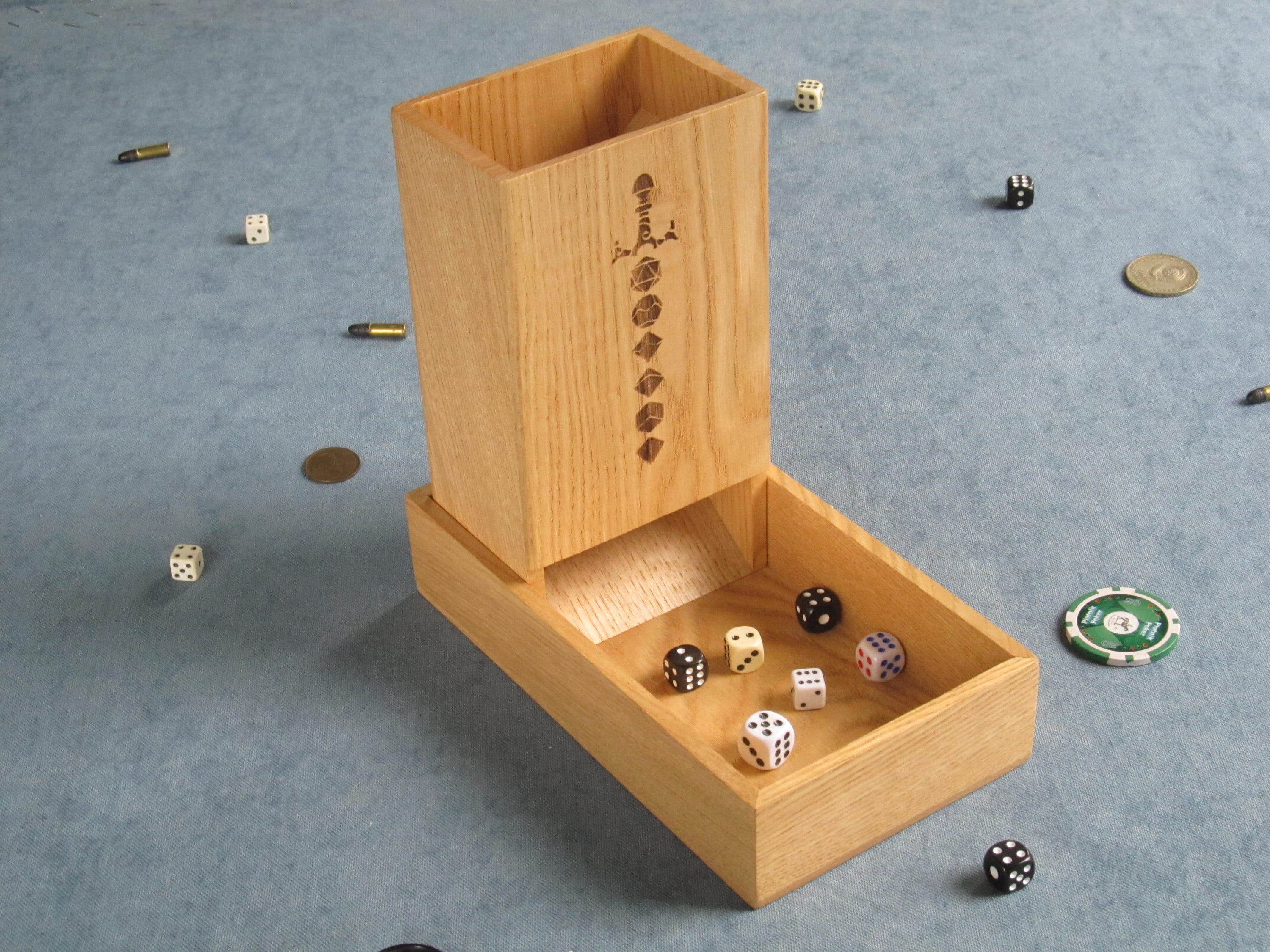 Folding Dice Tower for RPG Game DND Dice Tray With Wood Tower Etsy Canada