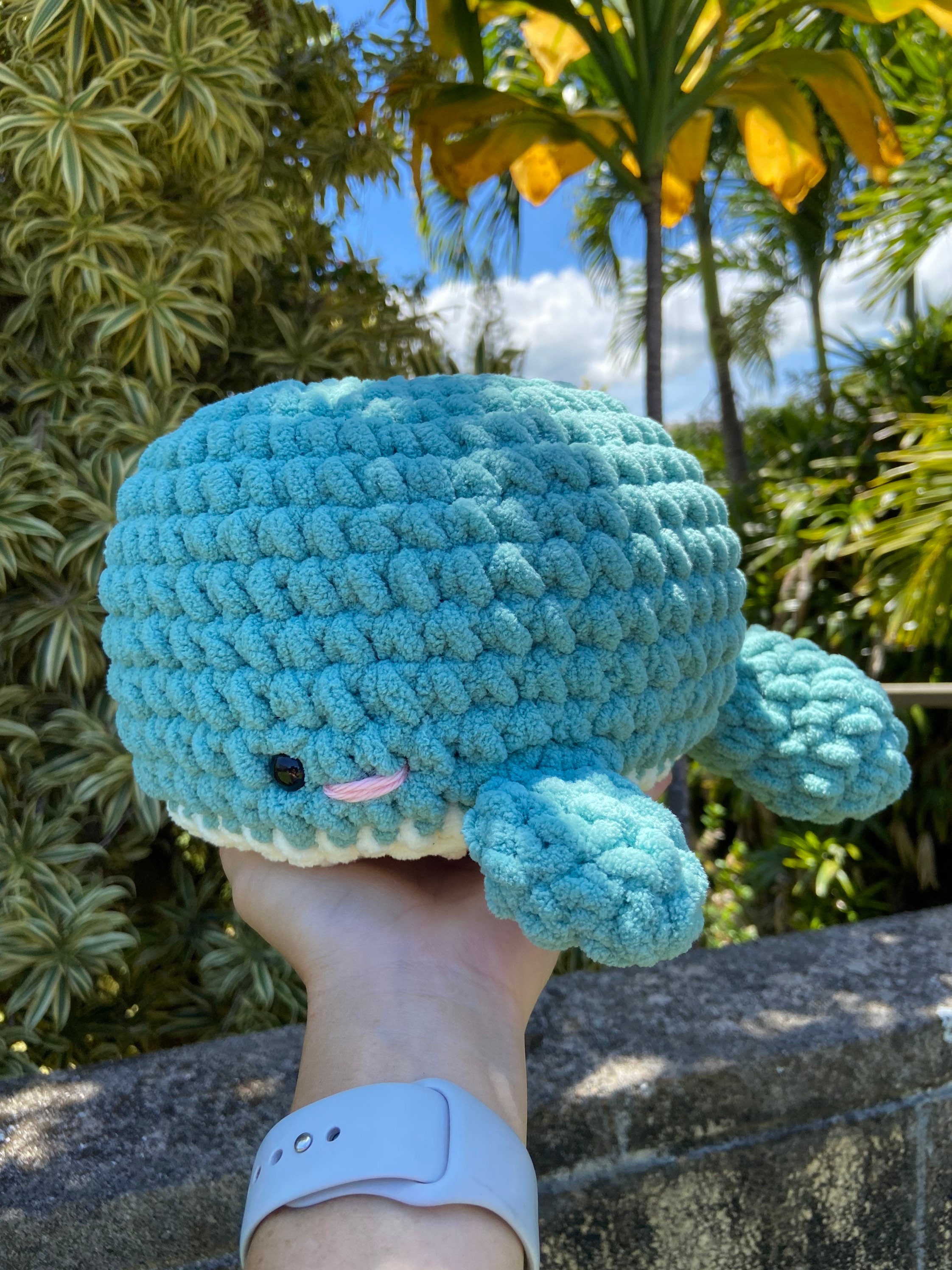 Cute Chunky Bernat Crochet Moby Whale Amigurumi Stuffed Animal | Etsy