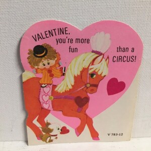 Linda tarjeta vintage del día de San Valentín Eres más divertido que un perro payaso de caballo de circo sin usar