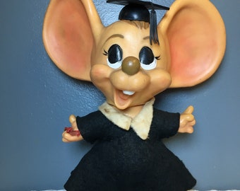 Roy Des of Fla coin bank 貯金箱 ビンテージ フィギュア Roy Des of FLA 1970 Red Headed Boy Farmer Mouse Bank Blue
