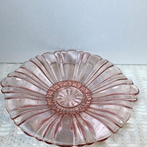 Vintage | Pink Depression Glass | Glass Dish | Candy Plate | Serving Plate | Kitchenware | Collectible | Valentines Day | Easter Decor