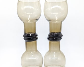 Vintage Amber Cocktail Glasses, Set of 4